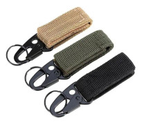 3-pack multifunktionella karbinhakar, bälteskarbinhakar, bältesnyckelring, 3 färger, bärbar