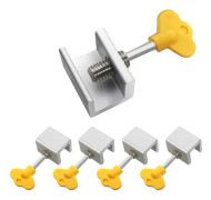 Set med 5 justerbara skjutfönster i aluminiumlegering med nycklar Sunmostar
