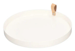 Smyckesfat Vit Enkel Rund Stil Vattentät ABS Elegant multifunktionsskåp för smycken Parfym Vanity