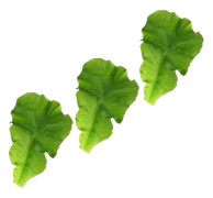 3 st konstgjorda salladsblad av plast
