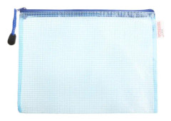 Dokumentväska A3-storlek Dragkedja Filficka Förvaring Skolkontorsmaterial Vattentät Blue