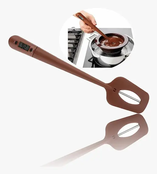 Silikonspatel med digital termometer, digital spatel, matlagning