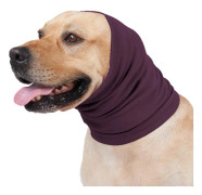 Hörselskydd för hundar, varma och stretchiga, hundmössa, stickad snood, huvudbonad (S, lila)
