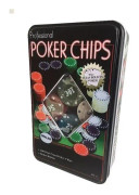 Box poker chip box med 100 poker marker 1 dealer chip