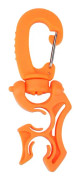 1 st Utomhus Scuba Diving Dubbel BCD Lågtrycksslang Clip Hållare med Snäppkrok Spänne (Orange)