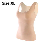 Thermal linne för kvinnor Fleece Cami Shirt Ärmlös Camisole Baslager Sömlös varm väst
