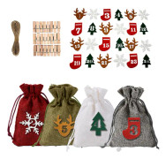 Gör-det-själv adventskalender hängande förpackningssträng