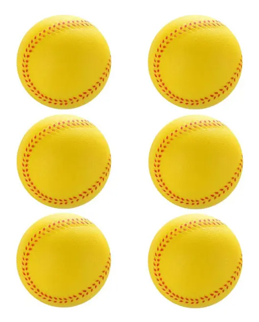 6-pack träningsbasebollar i skumgummi för barn