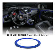 Självhäftande profil - Fiat - 500 Abarth - Blå - 3 mm x 300 cm - Mjuk och elastisk