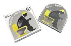 Kreativ toalett timer nedräkningsmaskin mekanisk väckarklocka badrumsverktyg（gul）