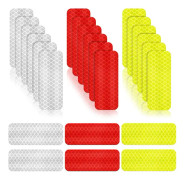 24 st reflekterande varningsetiketter säkerhetsreflekterande etiketter natt synlighetsetiketter vattentäta stripetiketter för fordon, 1,18 x 3,25 tum