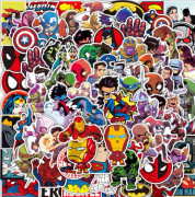 100 st vattentäta tonårshjältestickers för dekaler, bärbar dator, vattenflaska, bilmugg, dator, gitarr, skateboard, bagage, cykelstötfångare, present till barn/tonåringar