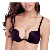 Kvinnors djup U Multiway Plunge BH Push Up BH Underkläder
