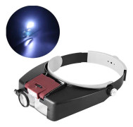 Huvudband Förstoringsglas Med Led-Ljusstrålkastare För Hobbyläsning Hantverksarbete Klockreparation, Huvudband Förstoringsglas 3 Linser 1,5x 3x 8,5x 10x, 25x