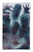 Halloween-dekorationer Pvc Stort Halloween-fönster Cling Skrämmande Halloween-fönsterdekal