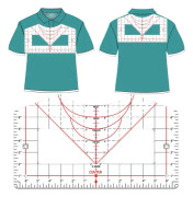 1 x T-shirt Linjal Vinyl Justeringsguide Linjal för Design Cent DXGHC
