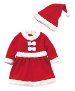 Barn Pojkar Flickor Jultomten Klänning Set Outfit Dräkt för Xmas Baby Toddler Barn（100cm，Flickor）