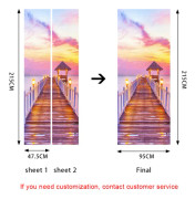 StyleN 95x215cm 3D dörrklistermärke vinkällare foto väggmålning Trom