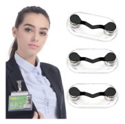 (Svart) Magnetisk Glasögonhållare 3 st Magnetisk Bärbar ID C,ZQKLA