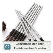 ZHU TING 24pcs /Set Nylon Bristle Paintbrush Set Painting Watercolor Brushes With Cloth Bag(Orange Red Rod)