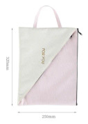 Double Layer Canvas Document File Support Office School Tote Bag Organizer Bag A4 Creative Zipper Storage Bag(Blue)