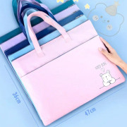 BeiDuoMei Student A3 Art Drawing Handbag Test Paper File Storage Bag, Style: Simple Model Green