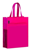 BeiDuoMei Portable File Bag A4 Waterproof Zipper Folder Can Put Water Cup Storage Bag(3 Layers Rose Red)