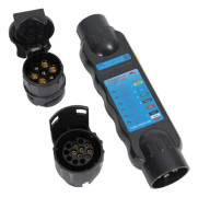 Trailer Socket Tester Lights Wiring Circuit Diagnostic Tools (7 Pin Trailer Tester + 2 x 7 13 Converter)