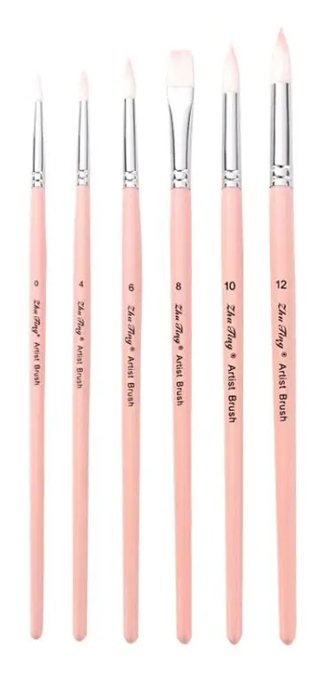 ZHUTING Pearl Rod Nylon Wool Chalk Set(6 PCS/Set Cherry Pink)