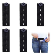 (Svart, 5-pack) Byxbandförlängare, Byxknäppförlängare, Jeans