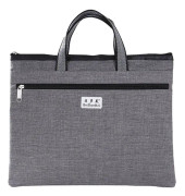 BeiDuoMei Thickened Oxford Cloth Briefcase Portable File Bag A4 Storage File Package(Grey)