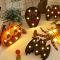 Halloween Dekoration Led-ljus Lykta Fladdermus Spider Skull Pumpa Lampa Utomhus
