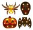 Halloween Dekoration Led-ljus Lykta Fladdermus Spider Skull Pumpa Lampa Utomhus