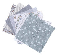 7 st Tyg Kvadrater Blad Bomull Patchwork Hantverk DIY Sy Scr