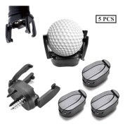 5-pack Svart Golfbollsplockare Mini Vikbar Golfbollsplockare