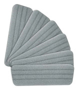16,5\"x5,5\"(Grå), 6 st moppkuddar ersättning, mikrofiber spraymopp för spraymoppar