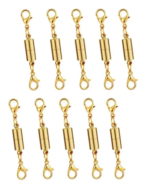 12-pack guld- och silverfärgade magnetiska hummerlås