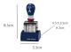 Datum Rullstämpel Gummistempel NAVY marinblå