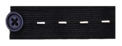 (Svart, 6-pack) Byxremmar, byxknappsförlängare, jeans
