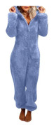 Höst vinter fleece tjock jumpsuit