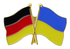 3 stycken Ukraina landsflagganål Lapelnål Broschmärke för unisex kvinnor män (Tyskland - Ukraina)