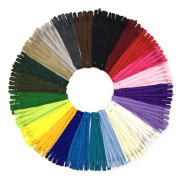 120 st 20 cm mångfärgade nylon spiralblixtlås för sömnad och hantverk