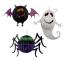 Halloween utomhuslykta dekoration spindel charm rekvisita 4 stycken