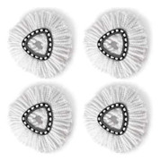 4-pack mopphuvuden, kompatibel med snurrande mopp, lätt att rengöra och hållbar, mikrofibermopphuvud för golvrengöring