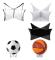 2 st bollhållare, basketbollställhållare fotbollsställ akryl bolldisplayställ fotboll akryl bollhållare stativ (FMY) black