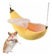 Bananhus Hamster Säng Smådjur Varm Hängmatta Säng Bur Bo Hamster Tillbehör Socker Glidare Hamstrar Fåglar Husdjur