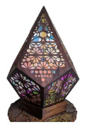 USB Modell Bohemian Mosaic Starry Sky Golvprojektorlampa Skrivbordslampa vid sänglampa Marockansk diamantlampa