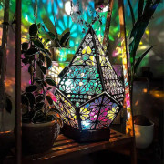 USB Model Bohemian Mosaic Stjärnhimmel Golvprojektioner Lampa Bord Sänglampa