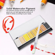 SALALIS Solid Pigment 8 Solid Akvarell Pigment Portable Paints Paints Marker Brevpapper Metallic