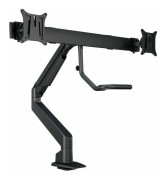 MULTIBRACKETS M VESA Gas Lift Arm w. Duo Crossbar 2 - Monteringssats (vridbar arm, bordsfäste, tvärstag) för 2 LCD-bildskärmar - aluminium - svart - skärmstorlek: 15"-32"